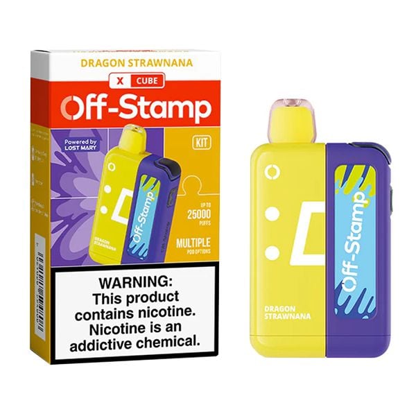 Off Stamp Cube Kit 25K - Disposable Vape (5%) (Box of 5) TX Compliant
