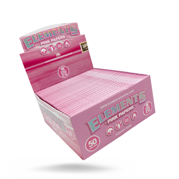 Elements - Pink King Size Slim - Rolling Papers (50 x 32 Papers) - MK Distro