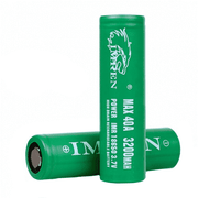 Imren - 186503200maH 4A 3.7v Green Batteries (2pk)