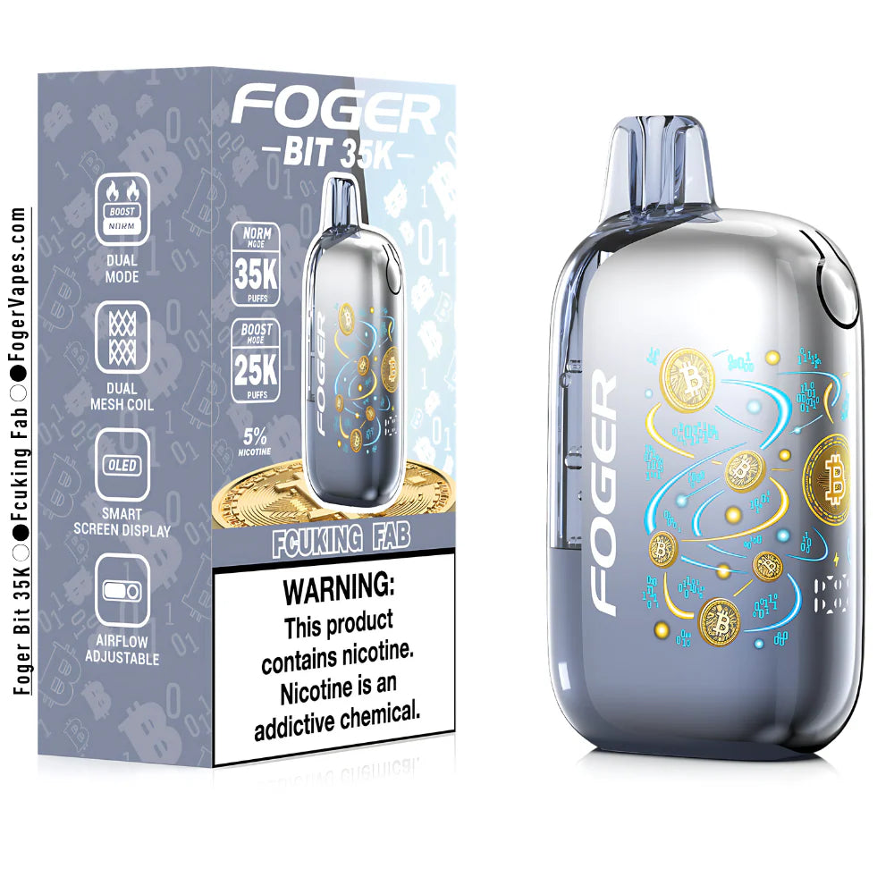 Foger BIT 35K - Disposable Vapes (5% - 35,000 Puffs) - Box of 5 (SALE ONLY OUTSIDE OF TEXAS) - MK Distro