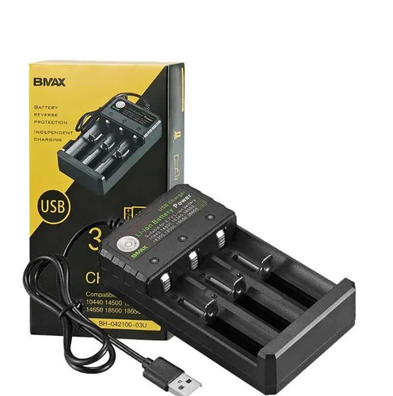 BMAX - USB 3-Slots Smart Charger 18650 - Batteries (BH-042100-03U) - MK Distro