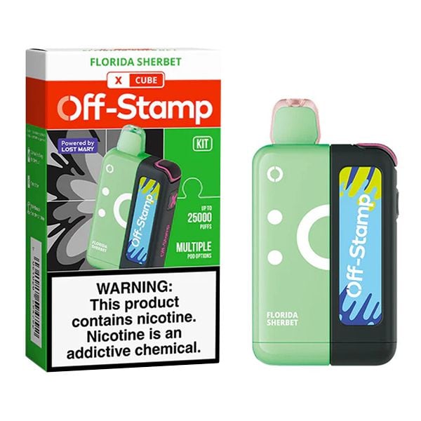 Off Stamp Cube Kit 25K - Disposable Vape (5%) (Box of 5) TX Compliant