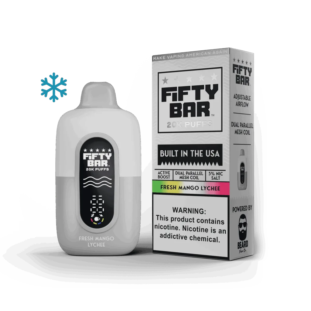 Fifty Bar - Disposable Vape (5% - 20K Puffs) - Box of 5 - TX COMPLIANT - MK Distro
