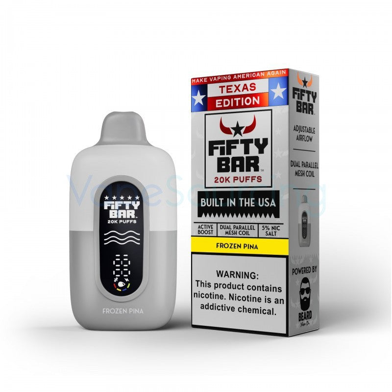 Fifty Bar 20K - Disposable Vape (5%) (Box of 5) - MK Distro