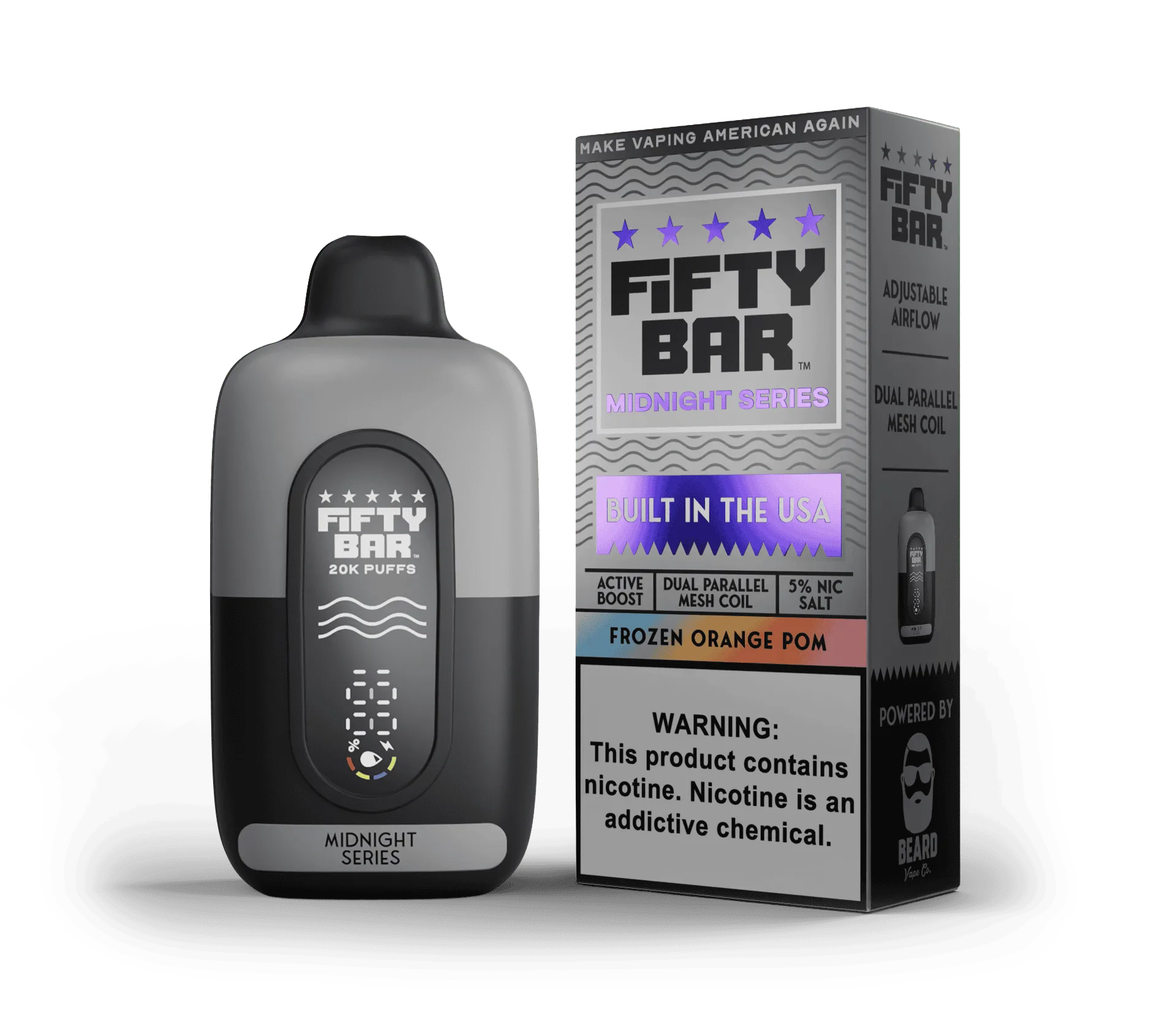 Fifty Bar V2 20K - Disposable Vape (5%) (Box of 5) - Midnight Series