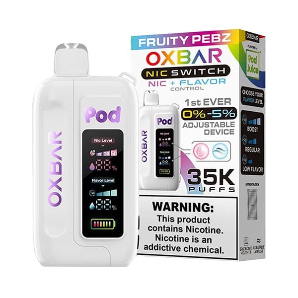 Oxbar x Pod Juice Switch Kit Nic Flavor Control 35K - Disposable Vapes (0%to5% - 35,000 Puffs) - Box of 5 - MK Distro