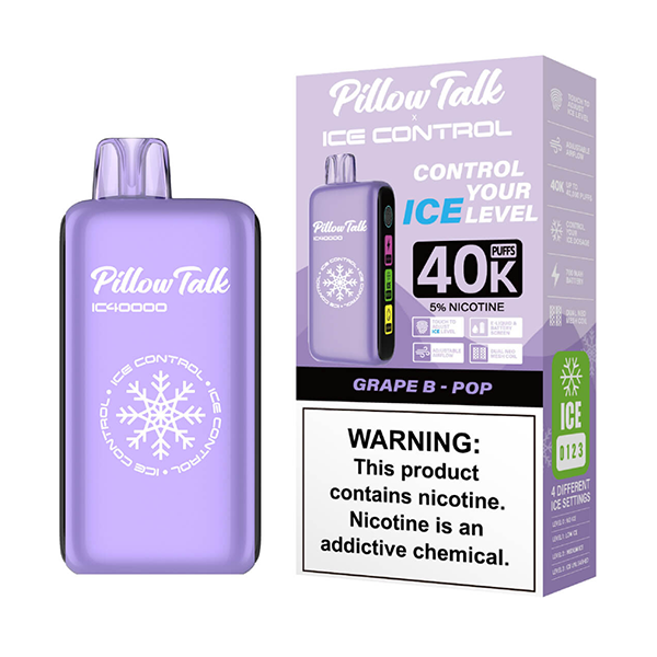 Pillow Talk Ice Control IC40000 - Disposable Vape (5% - 40,000 Puffs) - Box of 5 - MK Distro