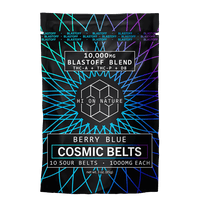 Hi On Nature (HON) -  Blastoff Blend Sour Belts (THC-A + THC-P + D8) - Delta Gummies (1000mg x 10 Gummies) - MK Distro