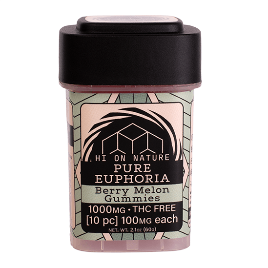 Hi On Nature (HON) - Pure Euphoria Gummies (CBD+CBG+CBC+CBN+CBDV+CBDP) - CBD Gummies (100mg x 10 Gummies) - MK Distro