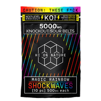 Hi On Nature (HON) -  KO3 Knockout Shockwaves Sour Belts - Gummies & Edibles (5000mg) - MK Distro