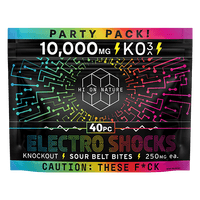 Hi On Nature (HON) - Party Pack KO3 Electro Shocks Knockout Sour Belt Bites - Gummies & Edibles (10,000mg) - MK Distro