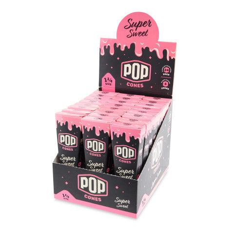 POP Cones - Unbleached 1 1/4 Size - Cones (24 Packs x 6 Cones) - MK Distro