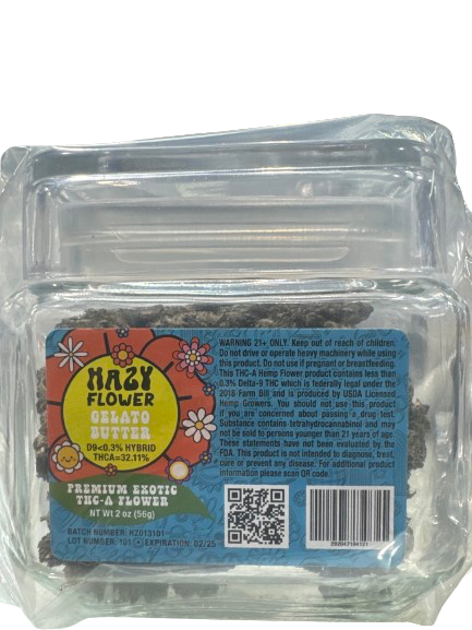 Hazy - Premium Exotic flower (THCA) - Hemp Flower (2oZ) - MK Distro