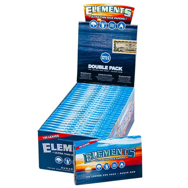 Elements - Single Wide Ultra Thin Rice - Rolling Papers (25 x 100 ...