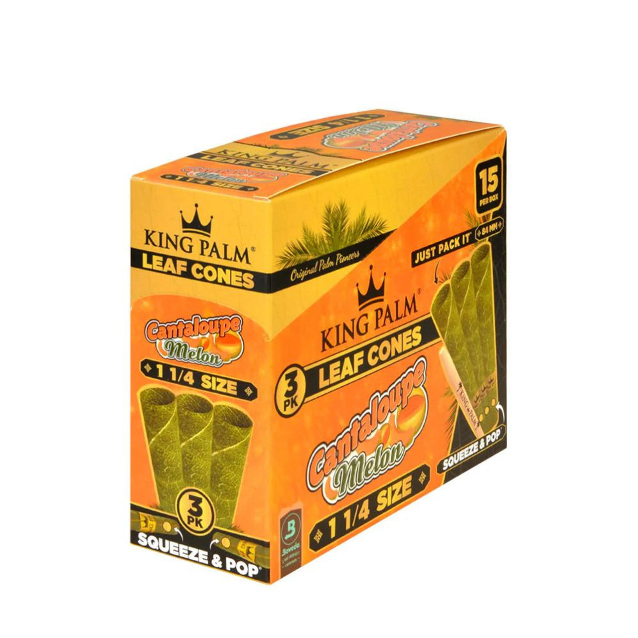 King Palm - 11/4 Size Cones - Cones(15 Packs x 3 Cones) - MK Distro