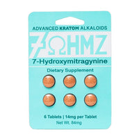 7 Ohmz - 7-Hydroxymitragynine Tablets (14mg x 6ct) - Kratom Capsules (Single) - MK Distro