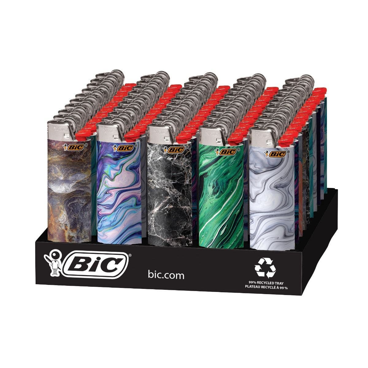 BiC Pocket Lighters - Refillable Lighters (Display of 50)