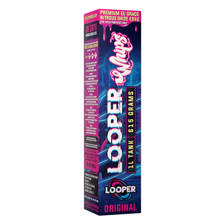 Looper - Whip Cream Chargers – N2O Tanks (615g, 1 L) - MK Distro