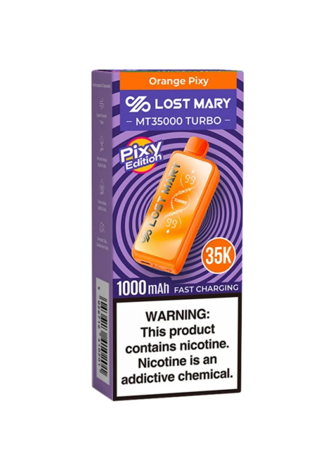 Lost Mary MT 35K Turbo Pixy Edition - Disposable Vape (5%) (Box of 5) - MK Distro