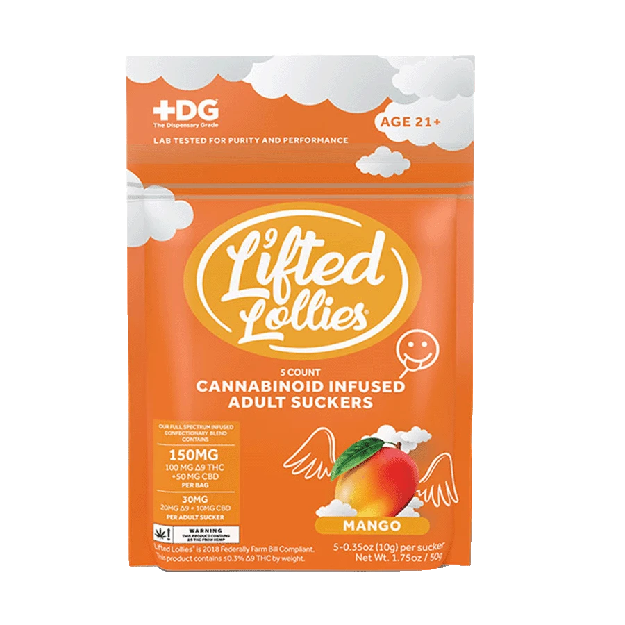 Lifted Lollies - Cannabinoid Infused Lollies(20mg D9+10mg CBD) - (30mg x 5 Lollies)