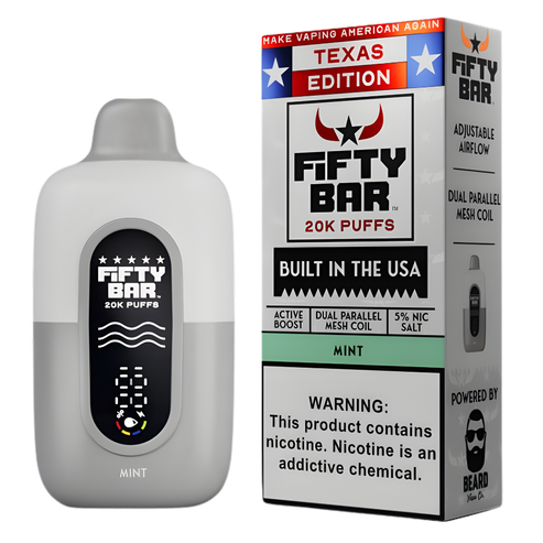 Fifty Bar 20K - Disposable Vape (5%) (Box of 5) - MK Distro