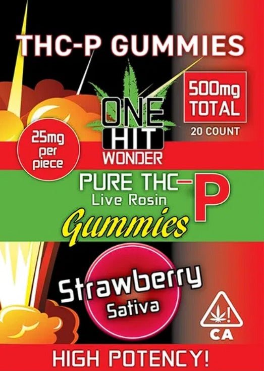 One Hit Wonder - Pure THC-P Live Rosin - Delta Gummies (25mg x 20 Gummies)