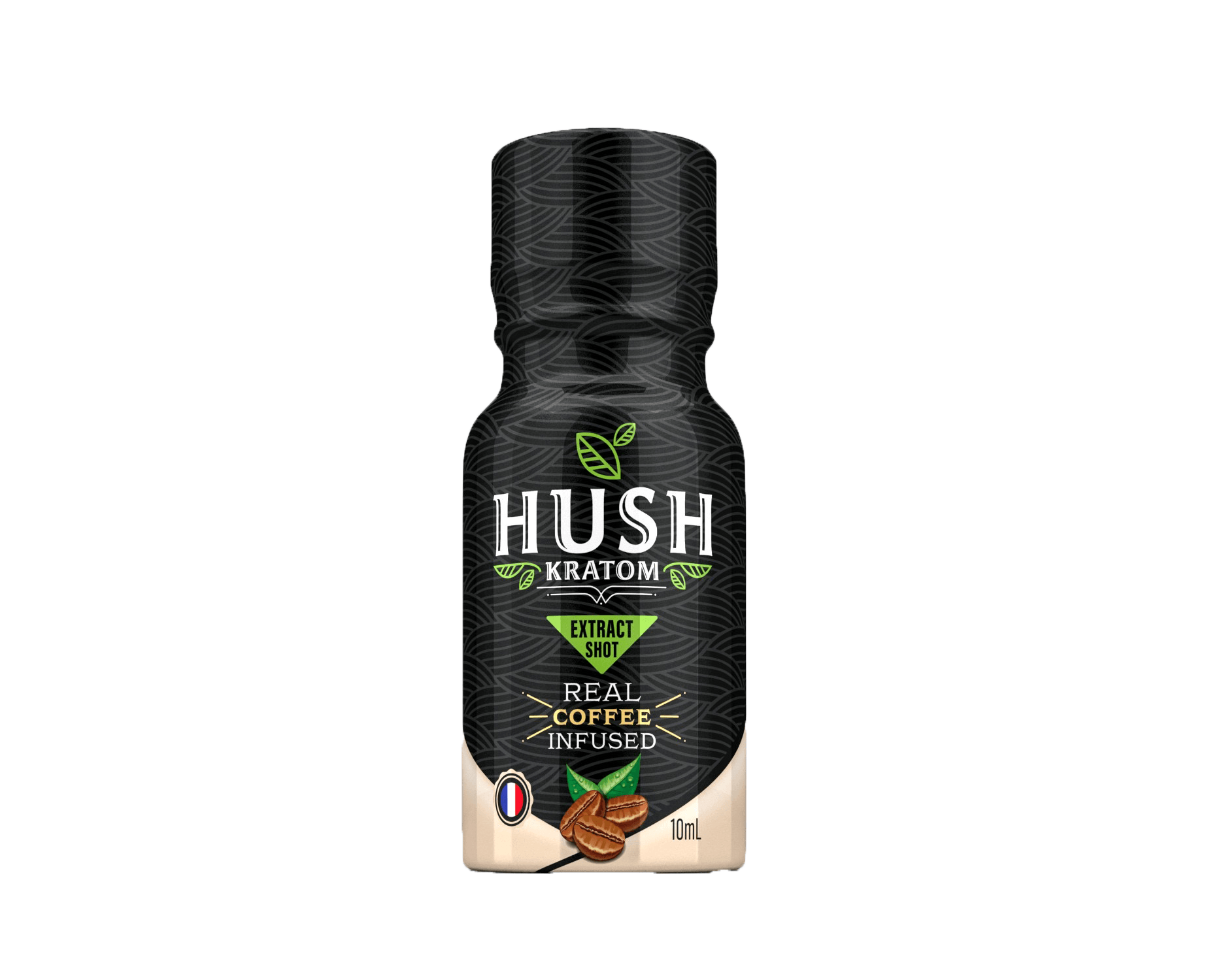 Hush Kratom Coffee Infused - Kratom Drinks & Shots (10mL) (Display of 12)