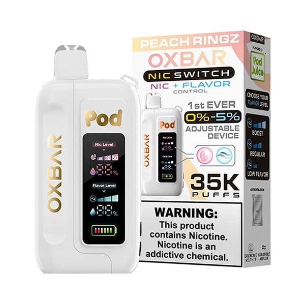 Oxbar x Pod Juice Switch Kit Nic Flavor Control 35K - Disposable Vapes (0%to5% - 35,000 Puffs) - Box of 5 - MK Distro