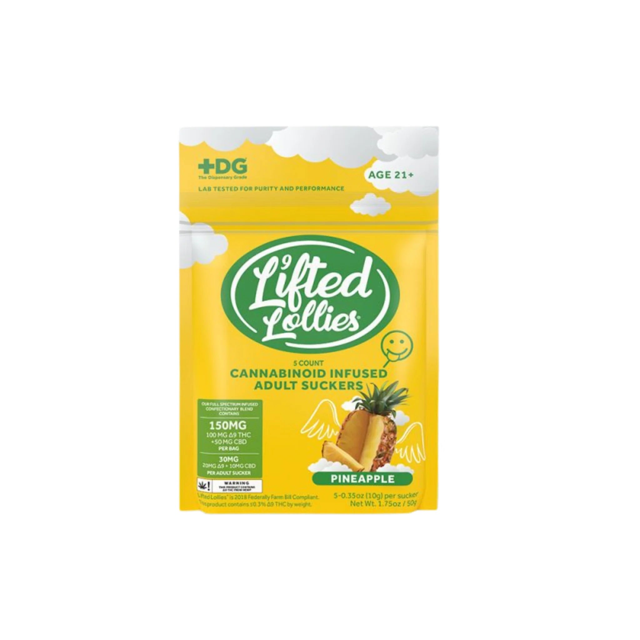 Lifted Lollies - Cannabinoid Infused Lollies(20mg D9+10mg CBD) - (30mg x 5 Lollies)