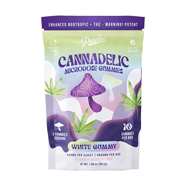Purple - Cannadelic Microdose Mushroom - Gummies & Edibles (600mg x 10) - MK Distro