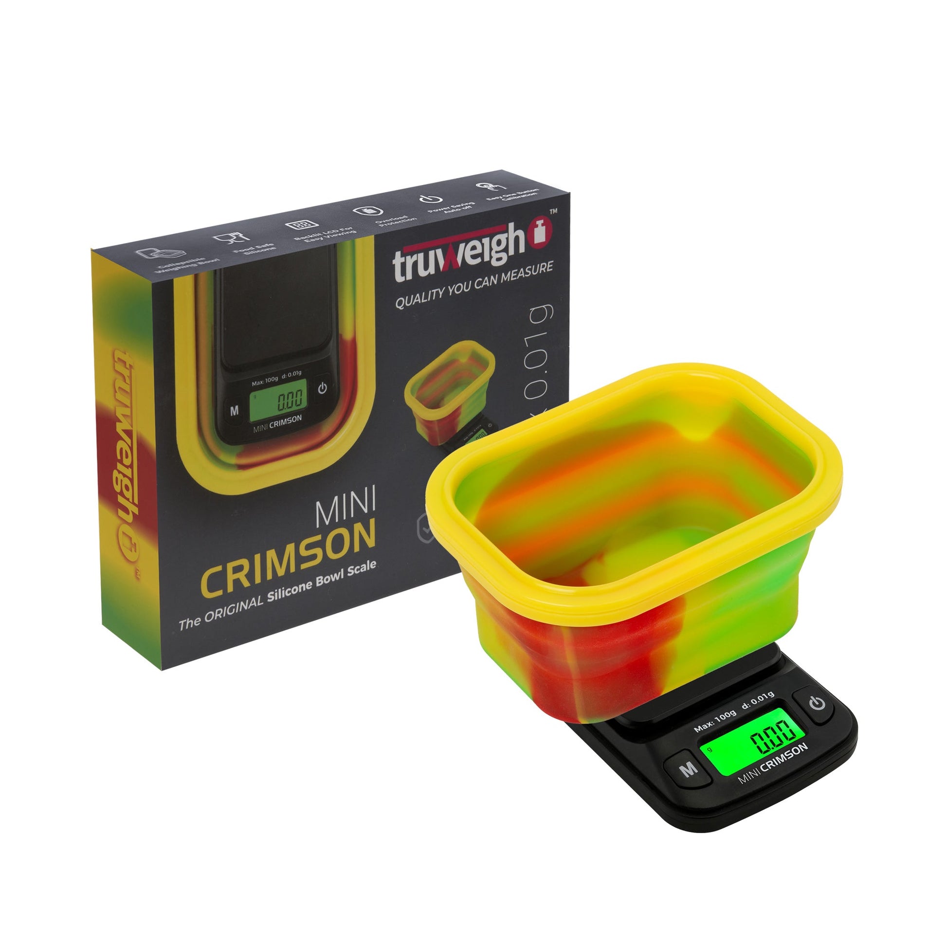 Truweigh Mini Crimson Collapsable Bowl - Scales (100g x 0.01g) - MK Distro