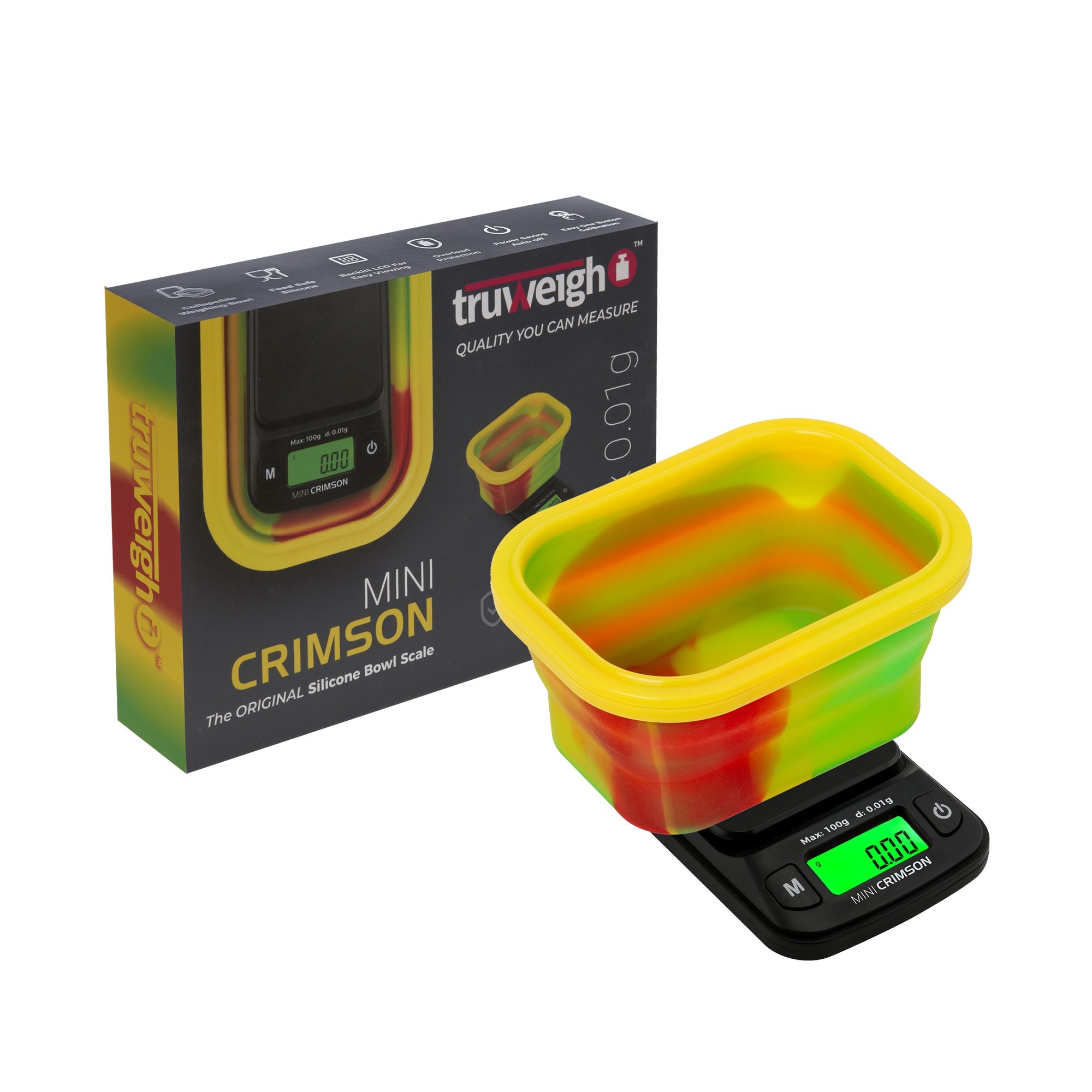 Truweigh Mini Crimson Collapsable Bowl - Scales (100g x 0.01g) - MK Distro