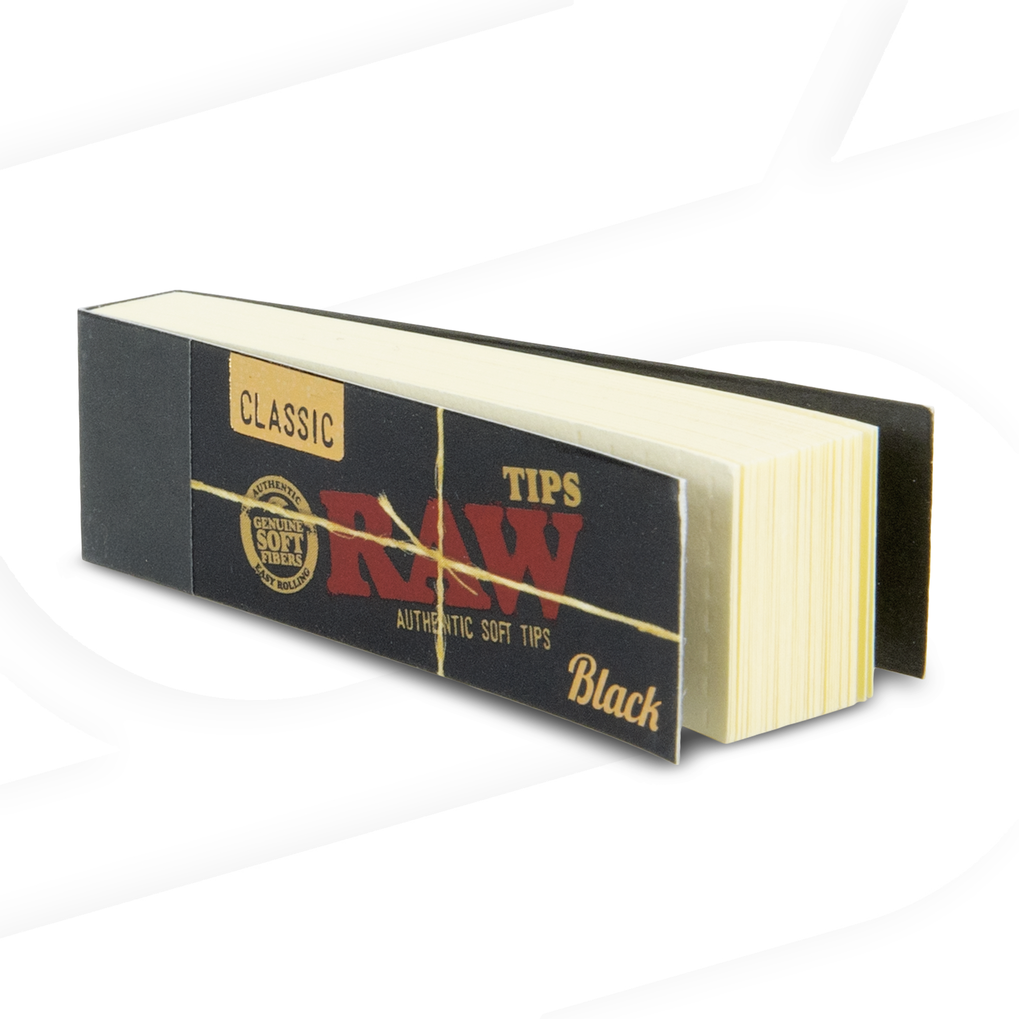Raw Classic Black Tips - (50ct) (Display of 50) - MK Distro