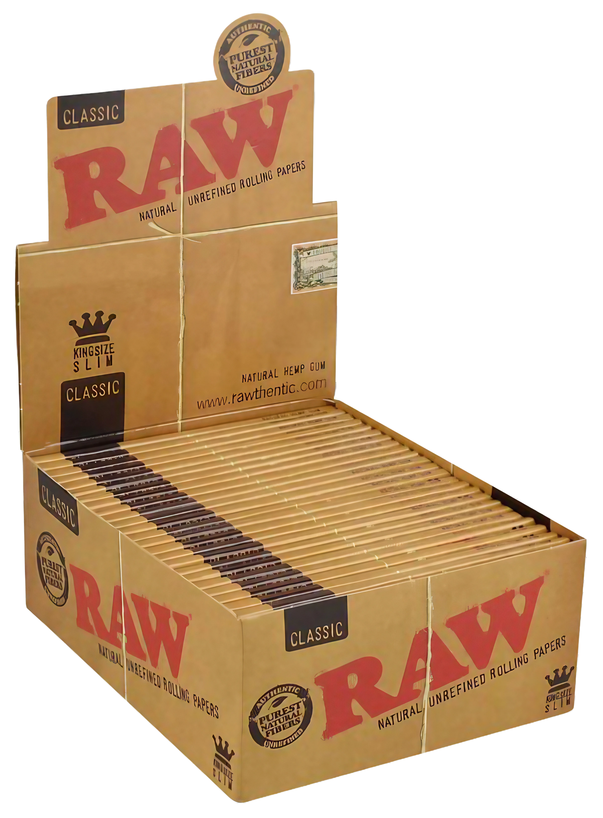 RAW - Classic King Size Slim - Rolling Papers (50 x 32 Papers) - MK Distro