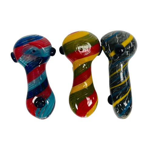 4" Hand Pipe - Spiral Design (BP304) - MK Distro
