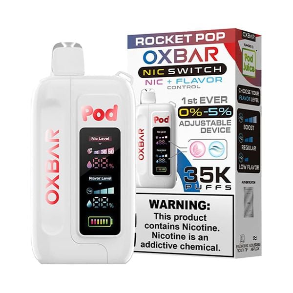Oxbar x Pod Juice Switch Kit Nic Flavor Control 35K - Disposable Vapes (0%to5% - 35,000 Puffs) - Box of 5 - MK Distro