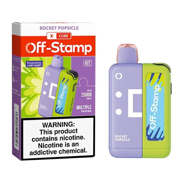 Off Stamp Cube Kit 25K - Disposable Vape (5%) (Box of 5) TX Compliant