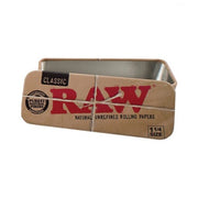 Raw (Classic) Rectangular Metal Tin Case - Rolling Accessories - MK Distro