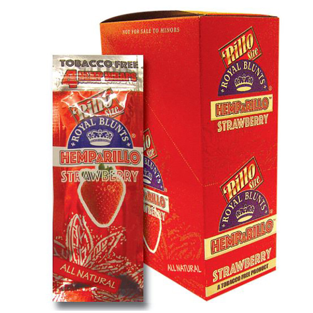 Royal Blunts - Hemparillo Hemp Wraps - Blunt/Hemp Wraps(15 Packs x 4 Wraps) - MK Distro