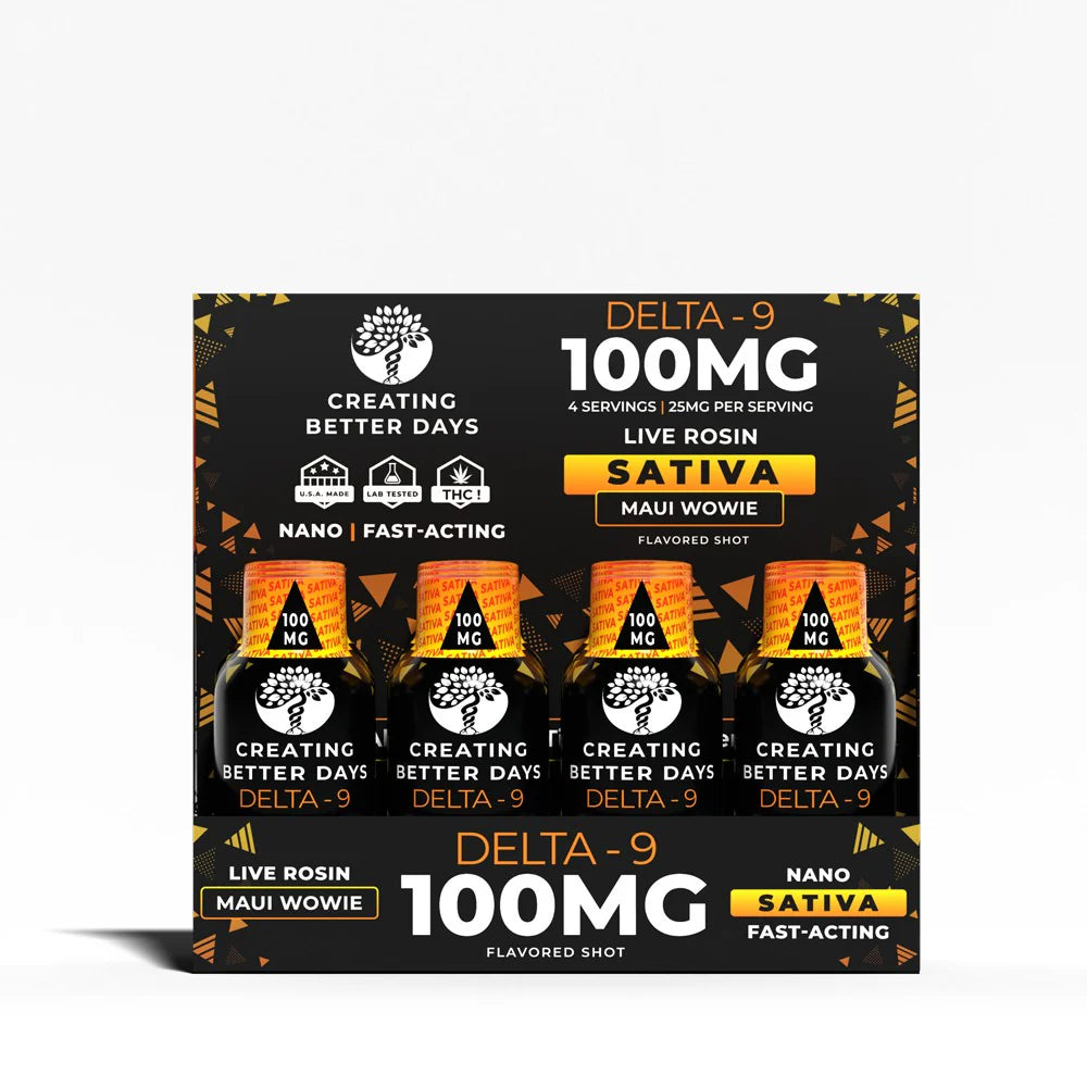 Creating Better Days - D9 100MG Infused Shots - Pack of 12 - MK Distro
