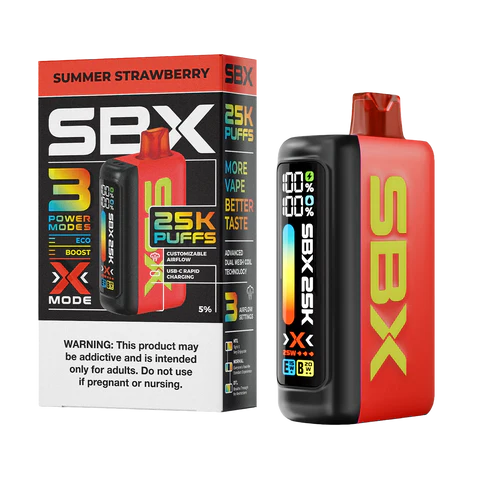 SBX - Disposable Vapes (5% - 25,000 Puffs) - Box of 5 (SALE ONLY OUT OF TEXAS)