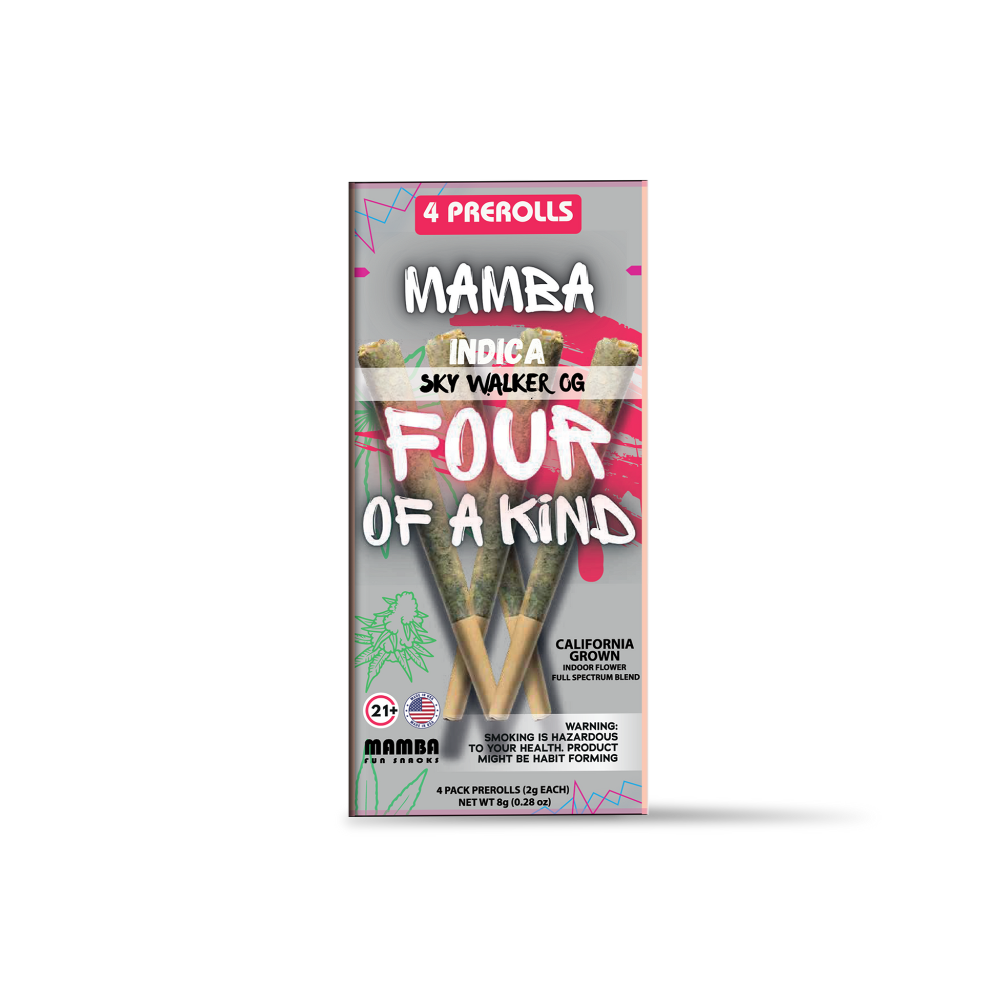 Mamba Four of a Kind (THC-A) - Hemp Pre-Rolls (2g x 4) (Single)