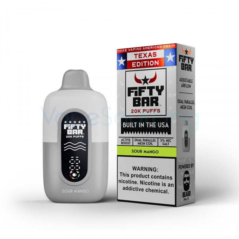 Fifty Bar 20K - Disposable Vape (5%) (Box of 5) - MK Distro