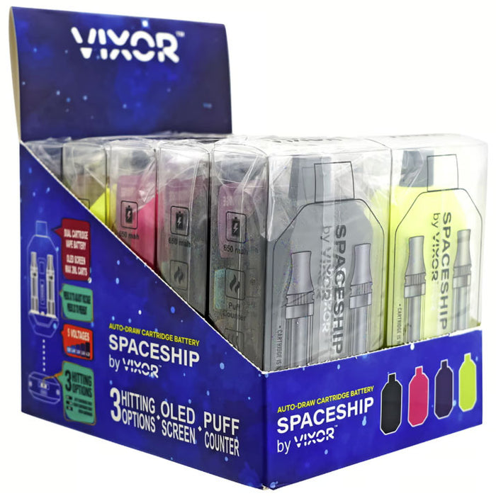 Vixor - Spaceship Auto Draw Dual Cart 510 Battery - 2ml - MK Distro