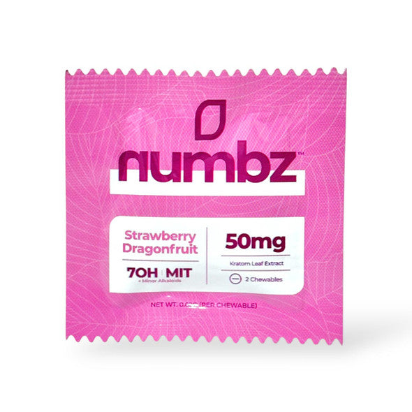 Numbz - Kratom leaf Extract Chewables  50mg - (2 Chewables x 20) - MK Distro
