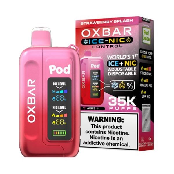 Oxbar x Pod Juice Ice-Nic Control - Disposable Vapes (5% - 35,000 Puffs) - Box of 5 - MK Distro