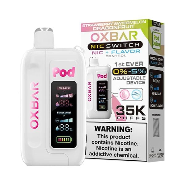 Oxbar x Pod Juice Switch Kit Nic Flavor Control 35K - Disposable Vapes (0%to5% - 35,000 Puffs) - Box of 5 - MK Distro