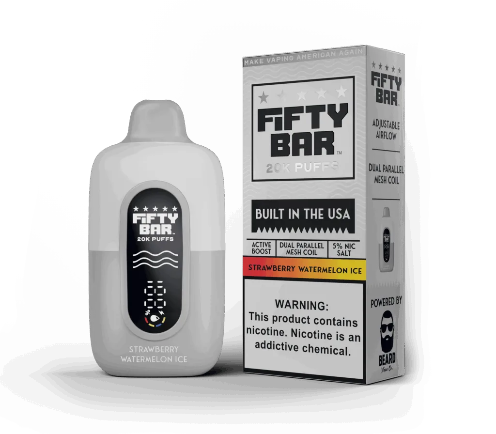Fifty Bar - Disposable Vape (5% - 20K Puffs) - Box of 5 - TX COMPLIANT - MK Distro