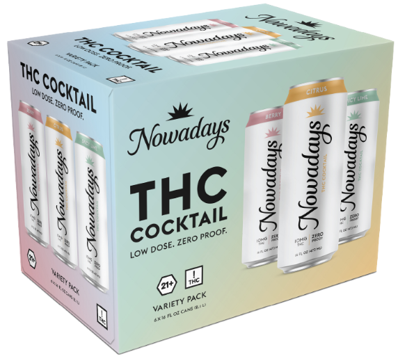 Nowadays - THC Cocktail 10mg THC (Variety Pack) - Pack of 6