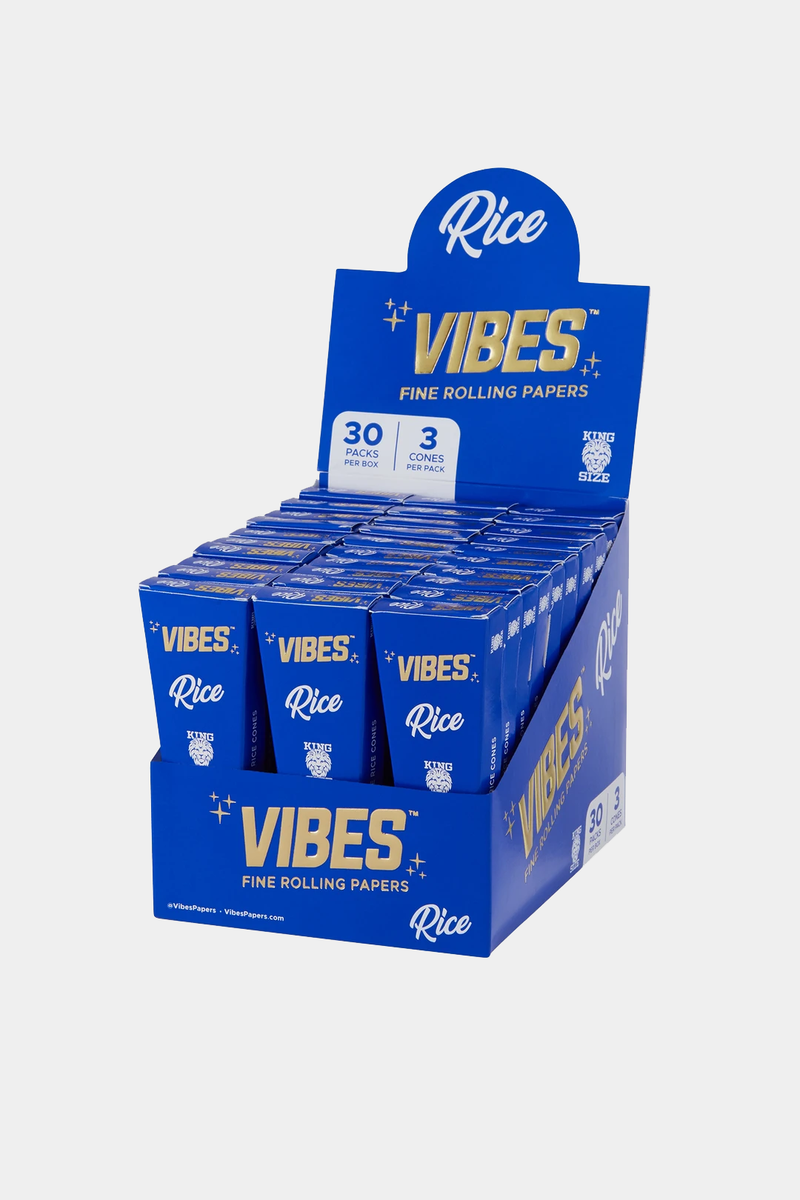 Vibes - Rice King Size  - Cones (30 Packs x 3 Cones) - MK Distro